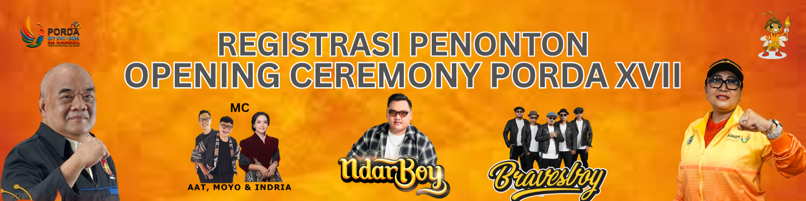 Banner Opening Ceremony PORDA XVII DIY 2025